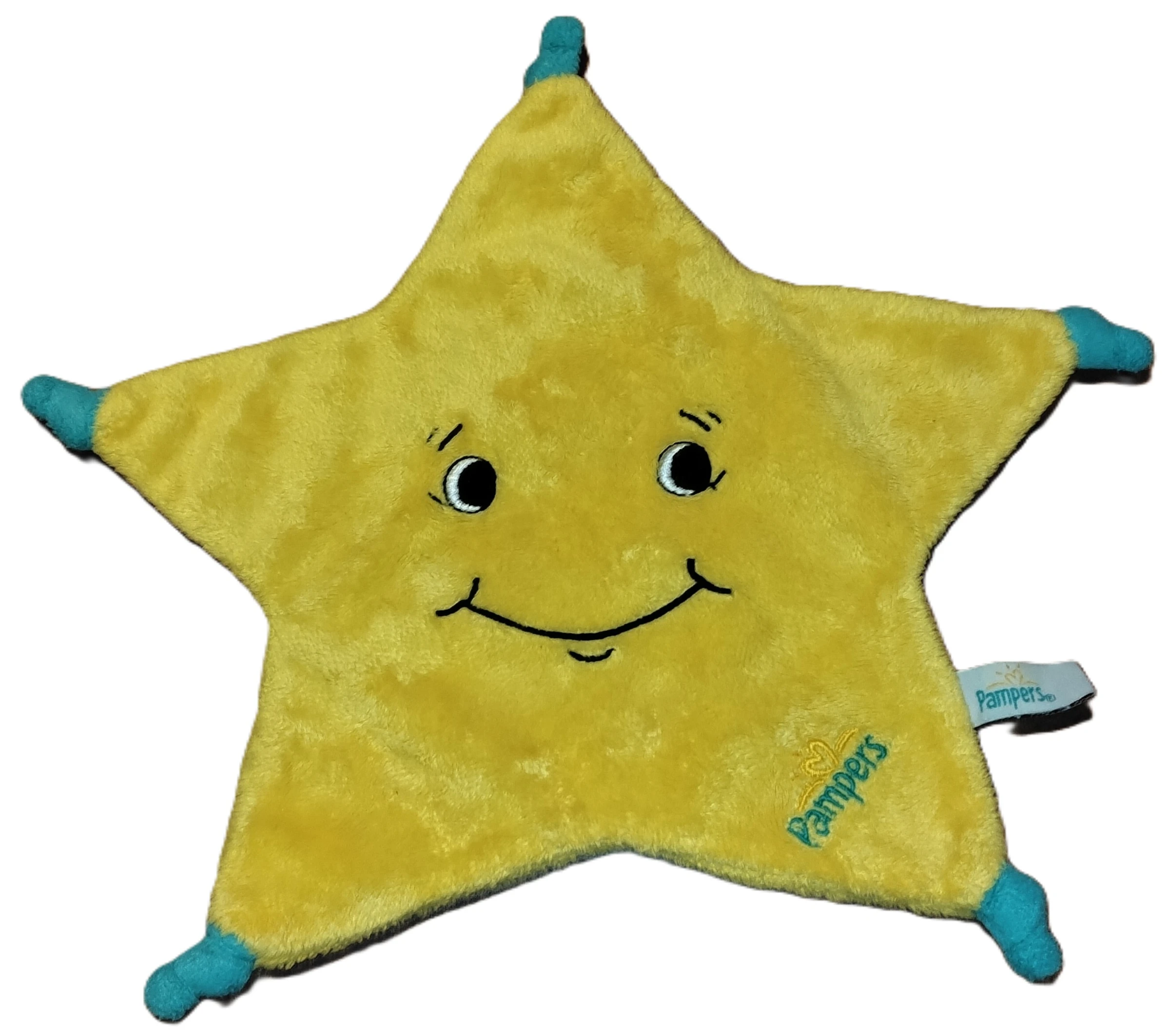 ⭐ Doudou Étoile Jaune Souriante Pampers – Très Bon État ! ⭐